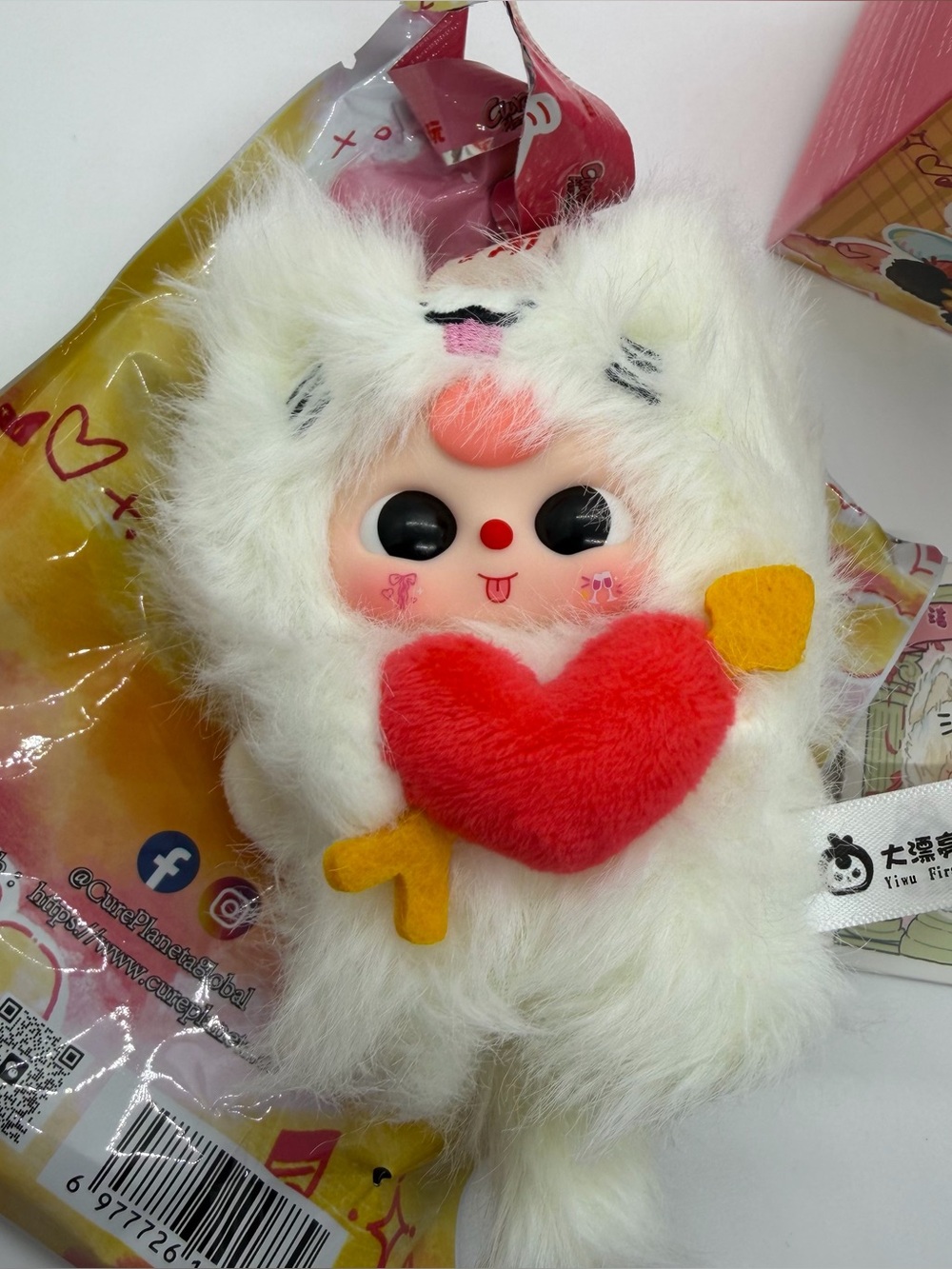 Baby Three Cupid Vinyl Plush Pendant‎ Confirmed White Cat Doll